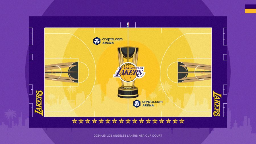 Lakers NBA Cup court