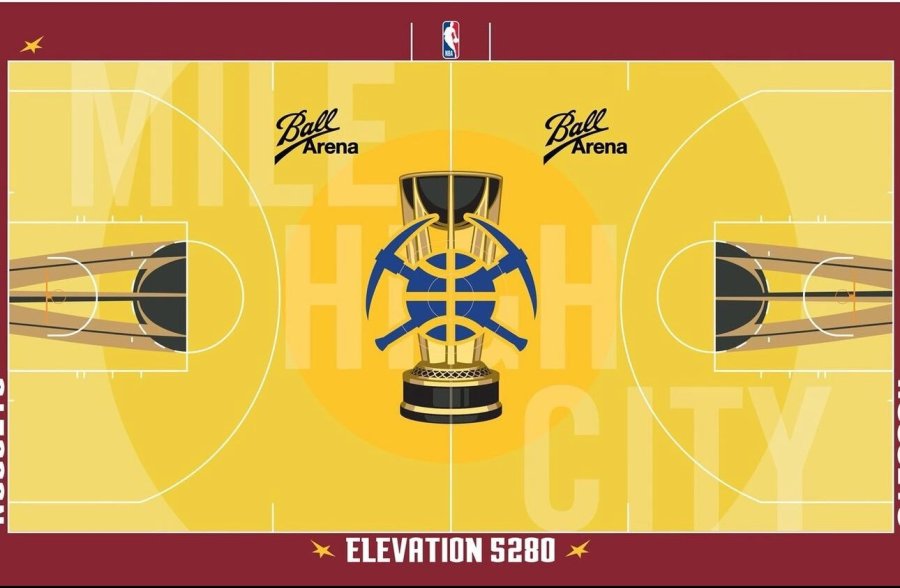 Nuggets NBA Cup court