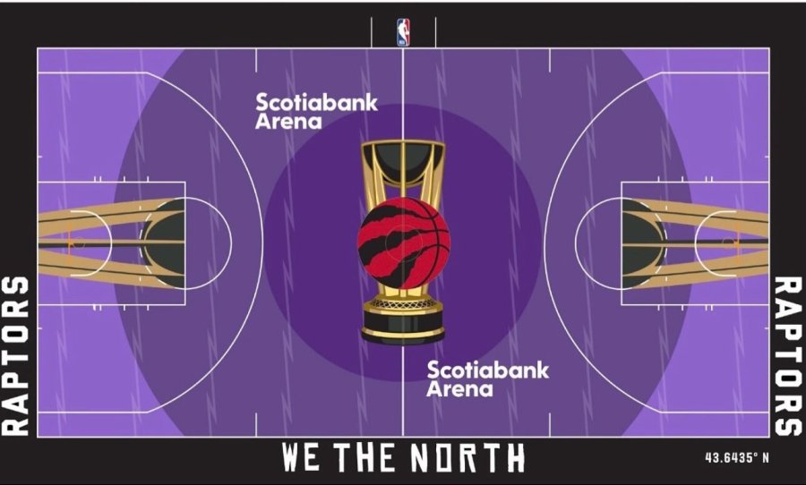 Raptors NBA Cup court