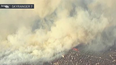 Fast-moving brush fire near Campo