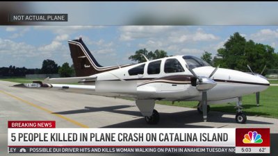 5 people killed in plane crash on Catalina Island