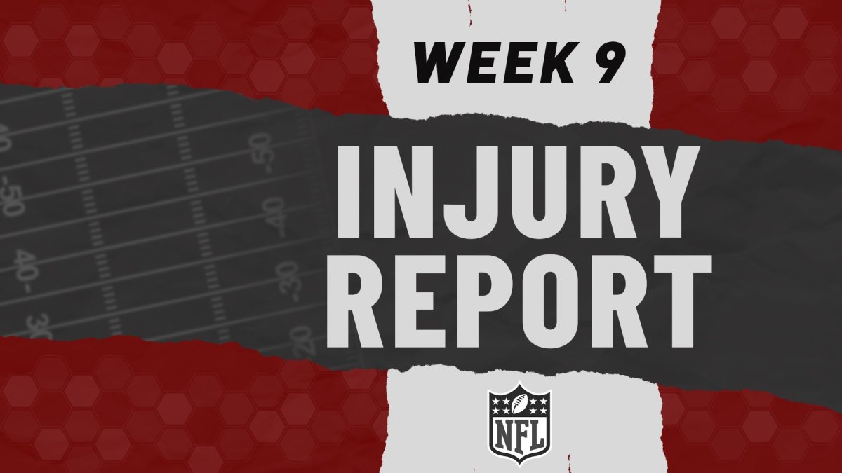 NFL Week 9 injury report and status updates NBC 7 San Diego