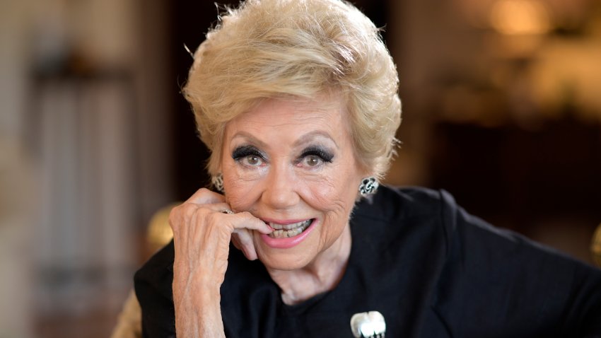 FILE – Actress Mitzi Gaynor poses in her apartment Wednesday, May 26, 2021, in Beverly Hills, Calif. Gaynor, among the last survivors of the so-called golden age of the Hollywood musical, died of natural causes in Los Angeles on Thursday, Oct. 17, 2024. She was 93. (AP Photo/Mark J. Terrill, File)