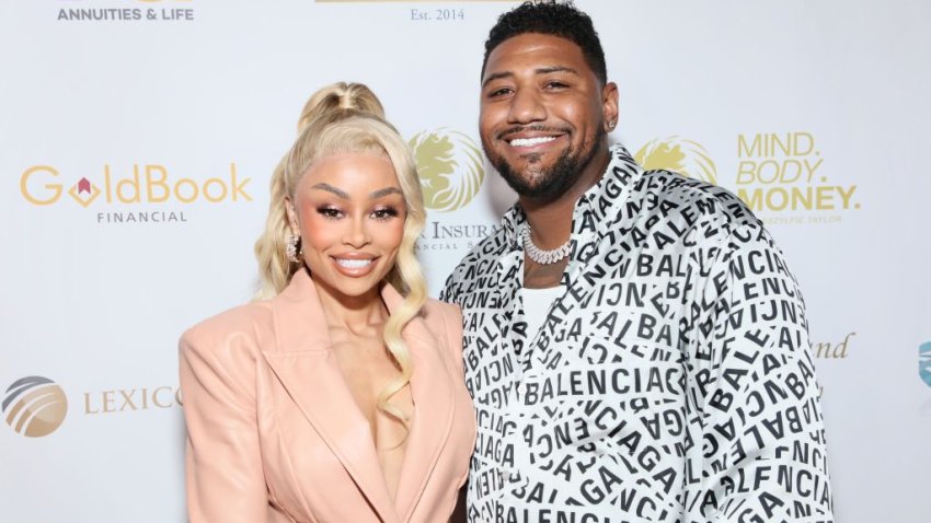 Blac Chyna and Derrick Milano attend the 4th Annual Future Stars Charity Dinner Gala at Taglyan Complex on October 25, 2023 in Los Angeles, California.