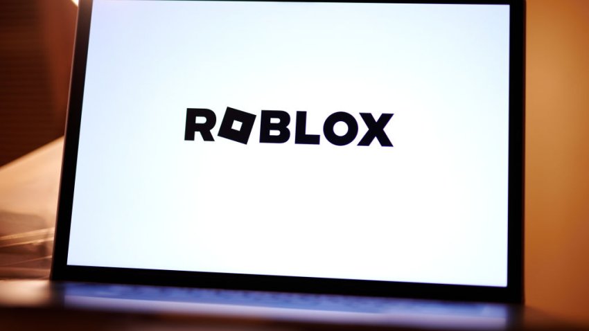 The Roblox logo on a laptop computer arranged in New York, US, on Tuesday, Nov. 7, 2023.