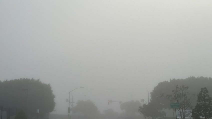 Fog in Serra Mesa on Friday morning