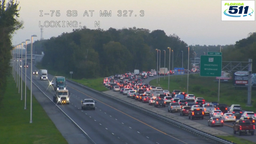 Northbound lanes on I-75 in Orlando