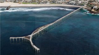 A rendering of the Ocean Beach Pier replacement