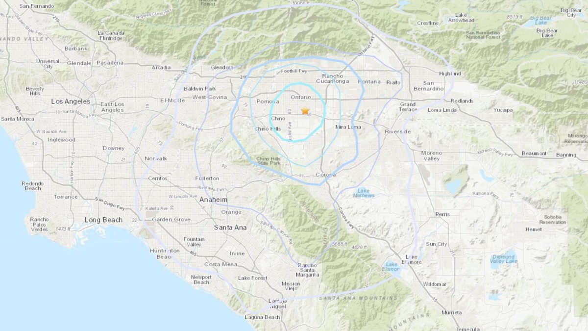 Earthquake ontario ca