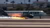 Flight from San Diego bursts into flames during emergency landing at Las Vegas airport