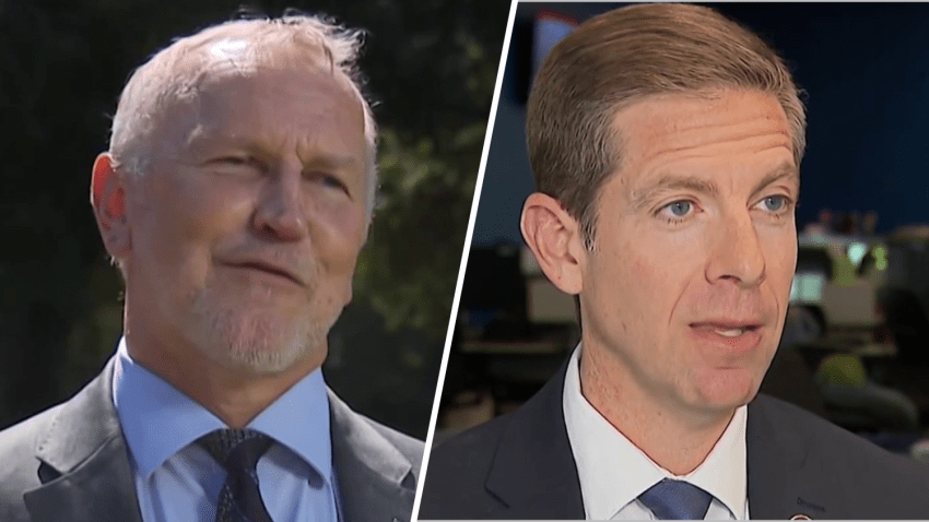 Incumbent Democratic Rep. Mike Levin (right) is seeking a fourth term against Republican challenger Matt Gunderson, who previously owned car dealerships and ran for state senate in 2022.