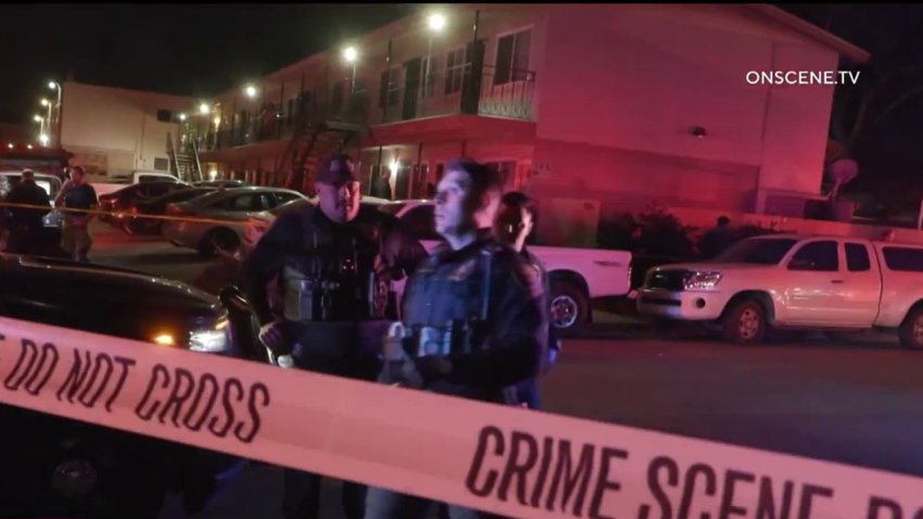 National City police arrive at the scene of a deadly house party on Nov. 16, 2024. (OnScene.TV)