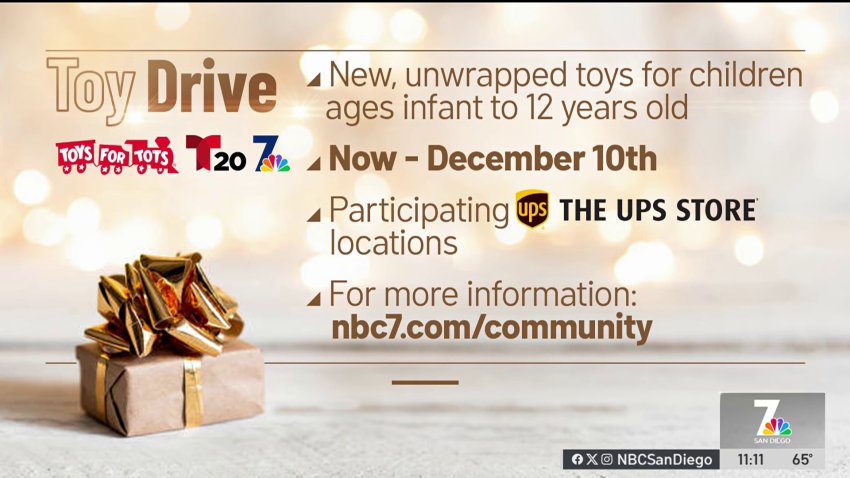 Donate to a child in need with NBC 7 & Telemundo 20 annual ‘Toys for Tots' drive