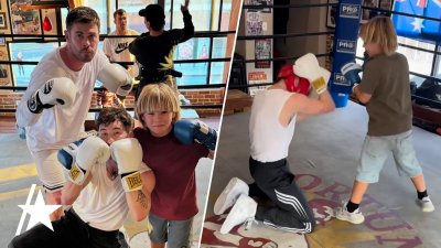 See Chris Hemsworth's son spar with Barry Keoghan in boxing ring