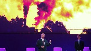 Former Vice President Al Gore speaks during a session on Climate Trace, a database that monitors emissions, at the COP29 U.N. Climate Summit, Friday, Nov. 15, 2024, in Baku, Azerbaijan.