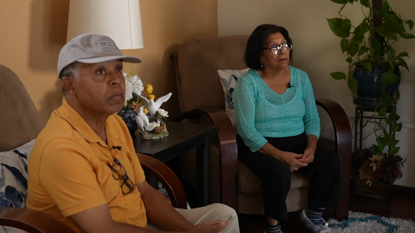 Veron and Guillermina Bryan sitting in their National City home