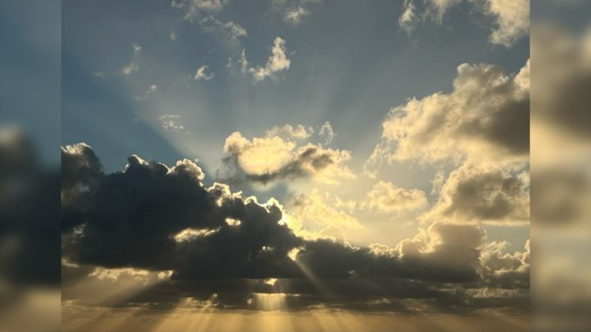 The sun peaking through the clouds seen from Torrey Pines Gliderport on Nov. 15, 2024.