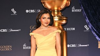 Mindy Kaling at the 82nd Golden Globe Awards Nominations held at The Beverly Hilton on December 09, 2024 in Los Angeles, California. 