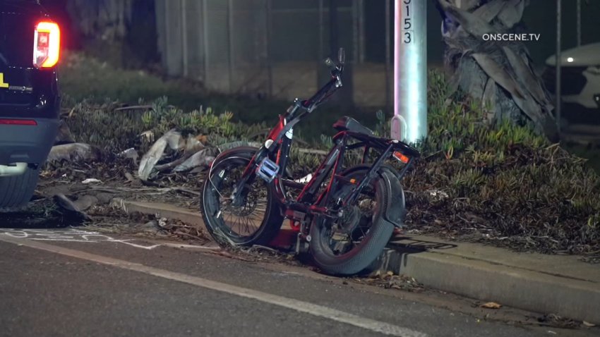 A driver crashed their vehicle into an e-bike rider along Interstate-5 in Oceanside, sending that rider to a hospital on Dec. 28, 2024. (OnScene.TV)