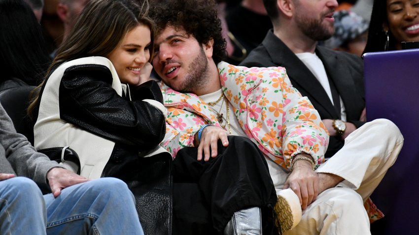 File. Selena Gomez and Benny Blanco attend a basketball game between the Los Angeles Lakers and the Miami Heat at Crypto.com Arena on January 03, 2024 in Los Angeles, California. NOTE TO USER: User expressly acknowledges and agrees that, by downloading and or using this photograph, User is consenting to the terms and conditions of the Getty Images License Agreement.