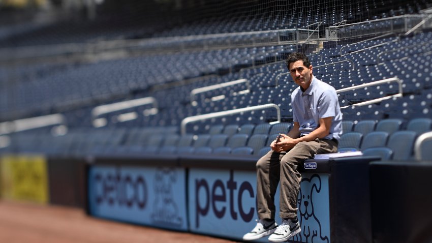 SAN DIEGO, CALIFORNIA – MAY 27: (EDITOR’S NOTE: This image was taken with a tilt shift lens) General manager A. J. Preller of the San Diego Padres looks on before the game against the Miami Marlins at Petco Park on May 27, 2024 in San Diego, California. (Photo by Orlando Ramirez/Getty Images)