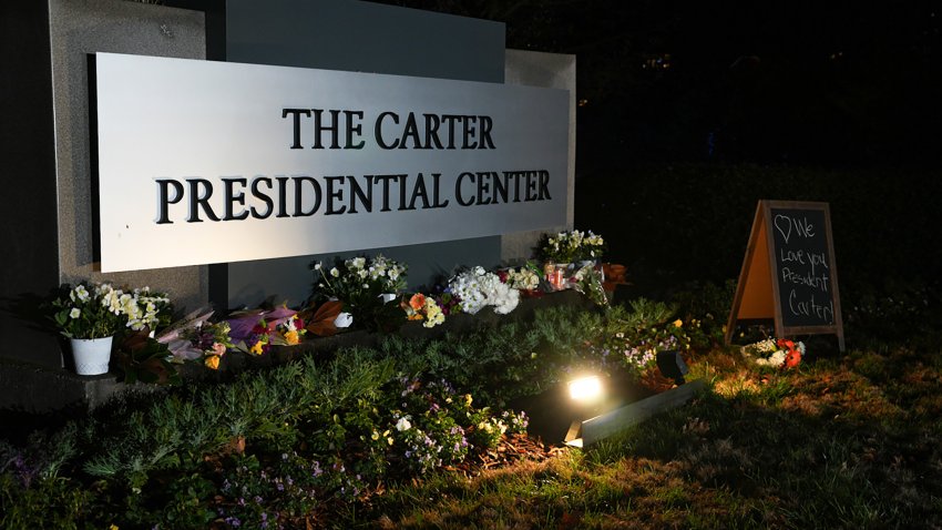 A memorial sprung up at The Carter Presidential Center