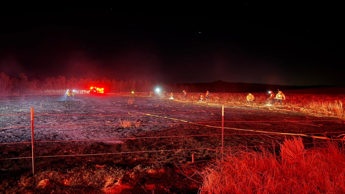 Brush fire burns at least two acres in Ramona amid Santa Ana winds