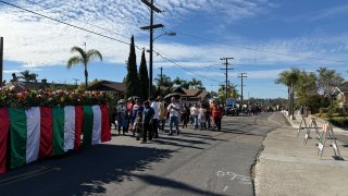 Performers hold San Diego's annual Our Lady of Guadalupe procession in North Park on Dec. 1, 2024. (NBC 7 San Diego)