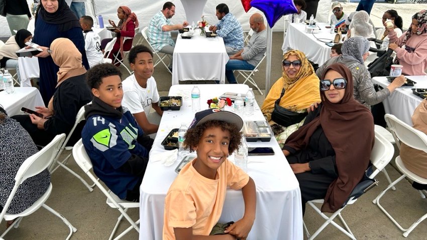 The Mohamed family has roots in Somalia. They attended Saturday’s community celebration.