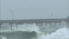 OB Pier takes another pounding from high surf, loses another piling