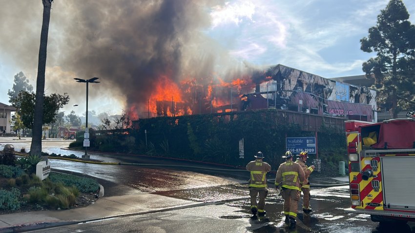 The former In Cahoots building caught on fire on Dec. 25, 2024.