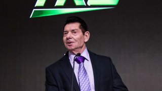 TKO Executive Chairman of the Board Vince McMahon is seen during a ceremony announcing Dwayne “The Rock” Johnson has joined the Board of Directors for TKO at New York Stock Exchange on January 23, 2024 in New York City.