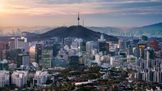 The Seoul skyline.