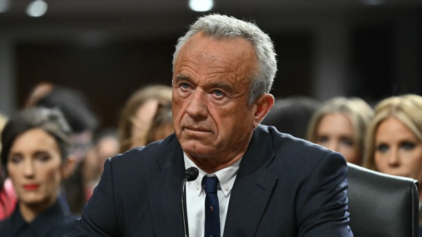 US Secretary of Health and Human Services nominee Robert F. Kennedy Jr. testifies during a Senate Finance Committee hearing on his nomination to be Health and Human Services Secretary, on Capitol Hill in Washington, DC, January 29, 2025.?