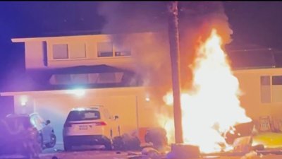 Good Samaritan pulls woman from fiery car crash outside his home in La Mesa