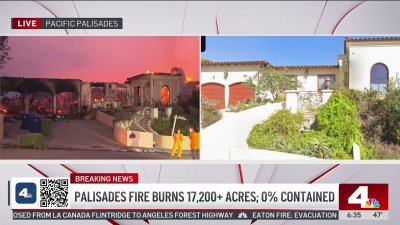 Before and after images of home destroyed by Palisades Fire