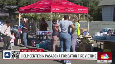 Help center set up to distribute donations to Eaton Fire victims