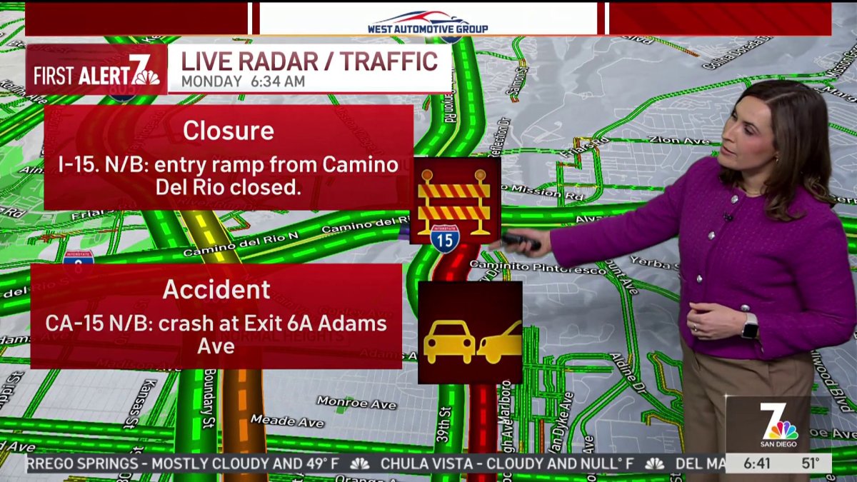 Crashes create traffic during morning commute – NBC 7 San Diego