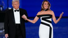 What did Melania Trump wear to the inaugural ball?