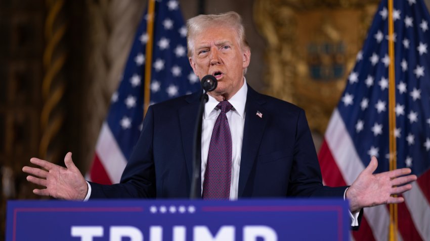 President-Elect Trump Holds Press Conference At Mar-A-Lago