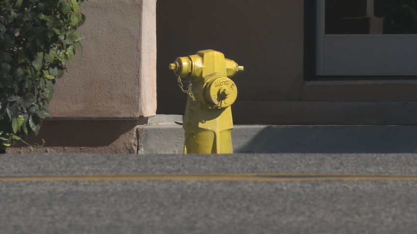 Yellow fire hydrant