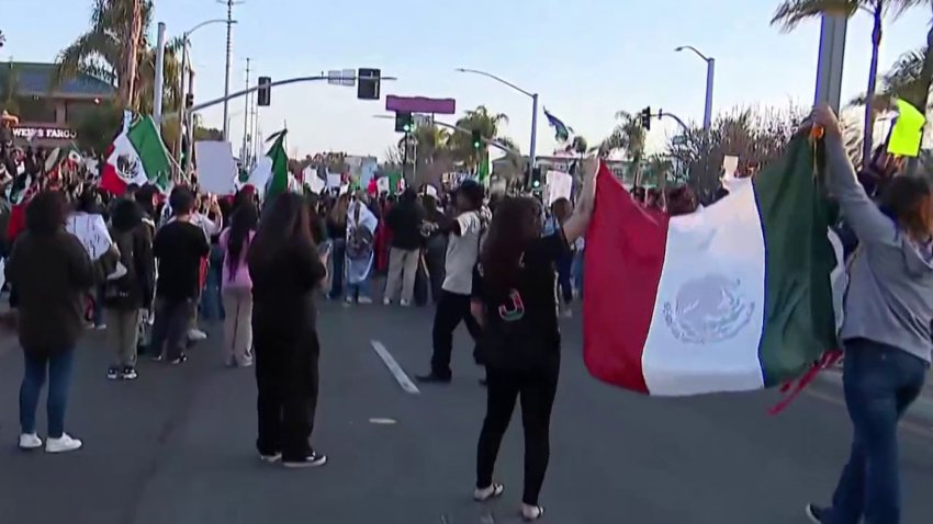 Protesters in National City on Friday