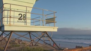 Carlsbad State Beach was added to San Diego County's list of beach advisories on Jan. 4, 2025. (NBC 7 San Diego)