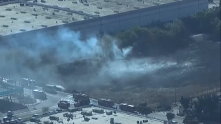 A small brush fire in Otay Mesa on Jan. 6, 2025