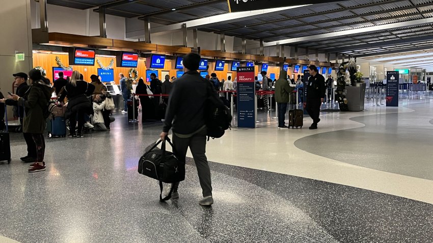 Flight delays and cancellations persist at San Diego International Airport following a dense fog advisory prompting a ground stop on Jan. 3, 2025. (NBC 7 San Diego)