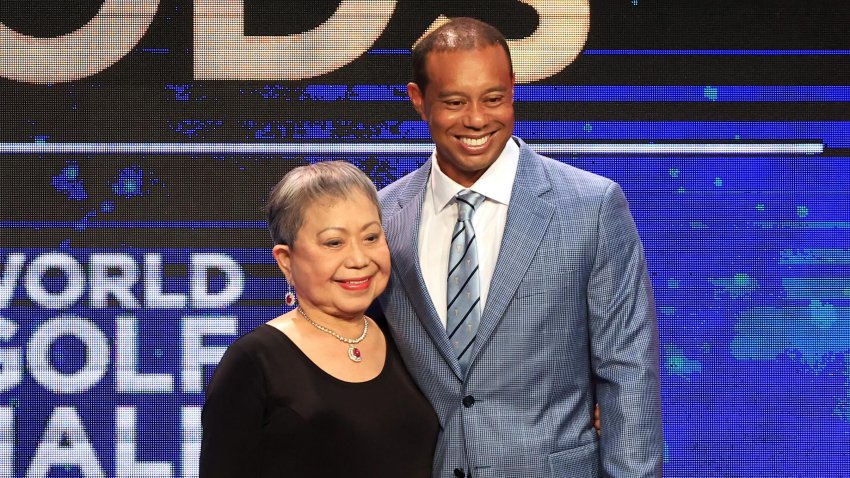 Tiger Woods and his mother Kultida Woods