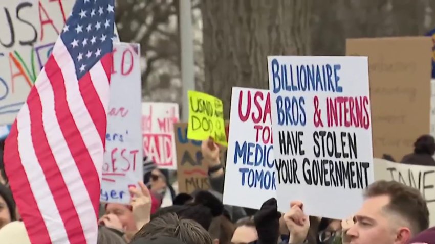 ‘Unconscionable': Federal workers protest as Trump cuts jobs