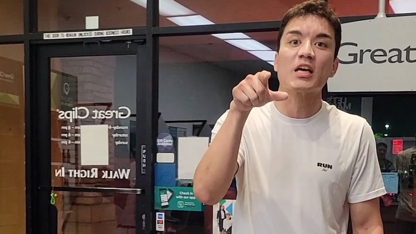 A video purportedly of August Marriott, 27, went viral after he allegedly became enraged when he arrived Wednesday and a staffer pointed out he was late for his appointment.