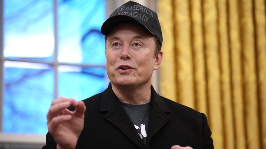 FILE - Elon Musk joins President Donald Trump during an executive order signing in the Oval Office at the White House on Feb. 11, 2025.