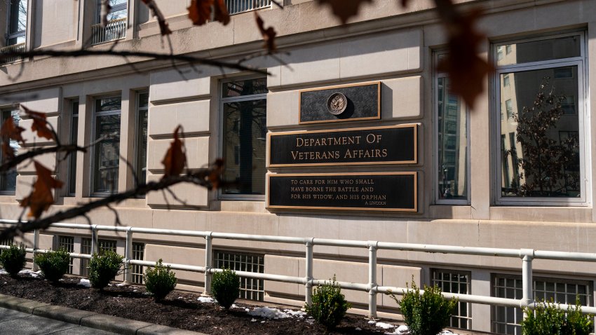 The Department of Veterans Affairs headquarters in Washington, DC, US, on Thursday, Feb. 13, 2025. The Department of Veterans Affairs is the largest federal agency, which runs clinics and hospitals for former service members and their families, and more than 80% of those facilities reported having a doctor or nursing shortage last year, according to a report from the departments inspector general.